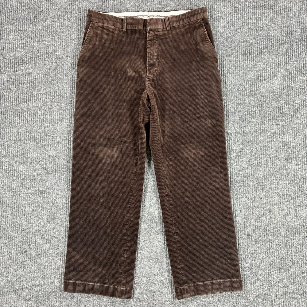Polo Golf Ralph Lauren Pants Mens Size 33x30 Brown Corduroy Classic Casual